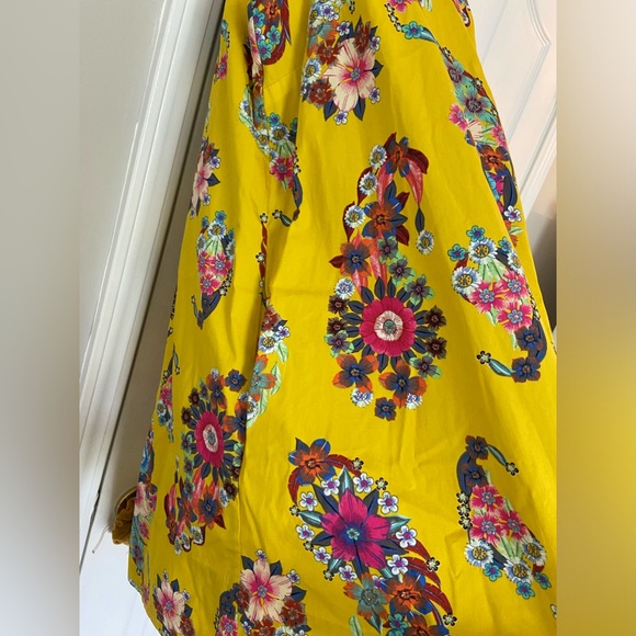Maeve Anthropologie Yellow Floral Dress Size Small - Picture 5 of 9